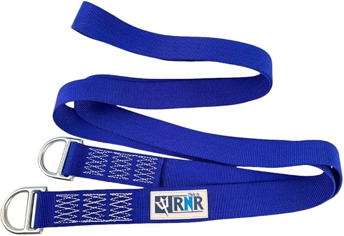 Rock-N-Rescue Professional Nylon Web Anchor Strap - Safety-Rated D-Ring Configuration, Heavy-Duty Fall Protection Equipment, Multiple Lengths 36-180 Inch, Industrial Safety Gear