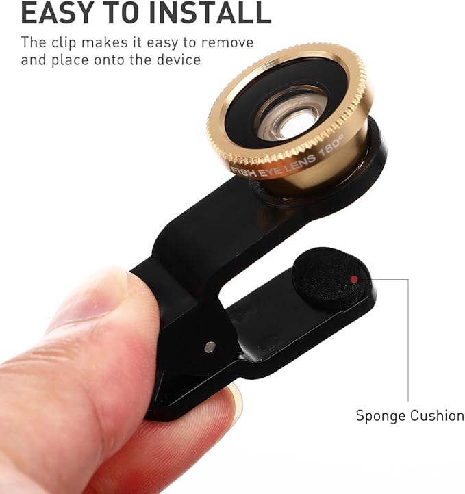 Phone Camera Lens Macro Lens for Fisheye Camera Magnetic Earbuds Phone Accessories Kit Smartphones Clip for Cell Tech Wide Angle