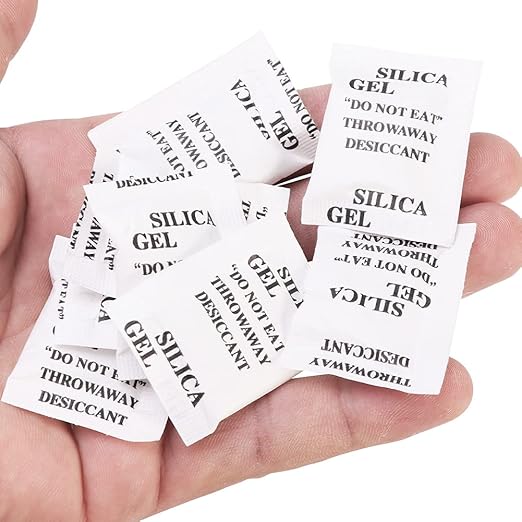 200PCS Premium Transparent Desiccant Packs for Storage, Absorbers for Control Absorbing, Desiccant Dehumidifiers Bags for Electronics, Clothes Shoes, Jewelry, Spices(Color:3 * 4cm)