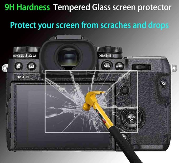 Screen Protector for Sony alpha a7II A7III A7 III A7 II A7R IV A7R III A7R II & Hot Shoe Cover [3+2Pack] 0.3mm 9H Hardness Tempered Glass Cover Anti-Scrach Anti-Fingerprint Anti-Bubble