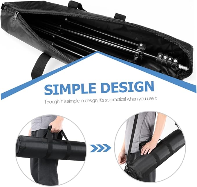 STOBOK Thick Foam Padded Tripod Bag Handle and Shoulder Strap for Photographers Portable Lighting Equipment Storage Case Suitable for Travel and Outdoor Use