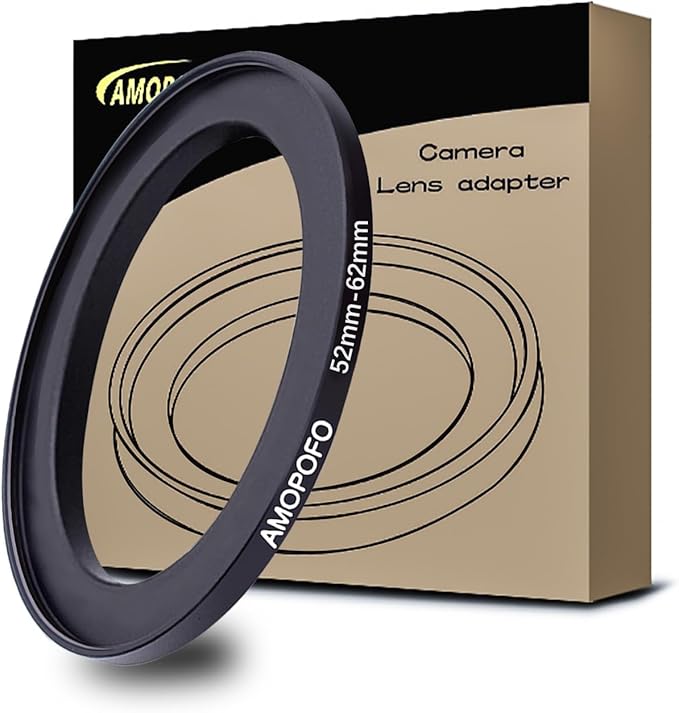 52mm to 62mm Step-Up Ring Filter adapter/52mm to 62mm Camera Filter Ring for 62mm UV,ND,CPL,Metal Step Up Ring