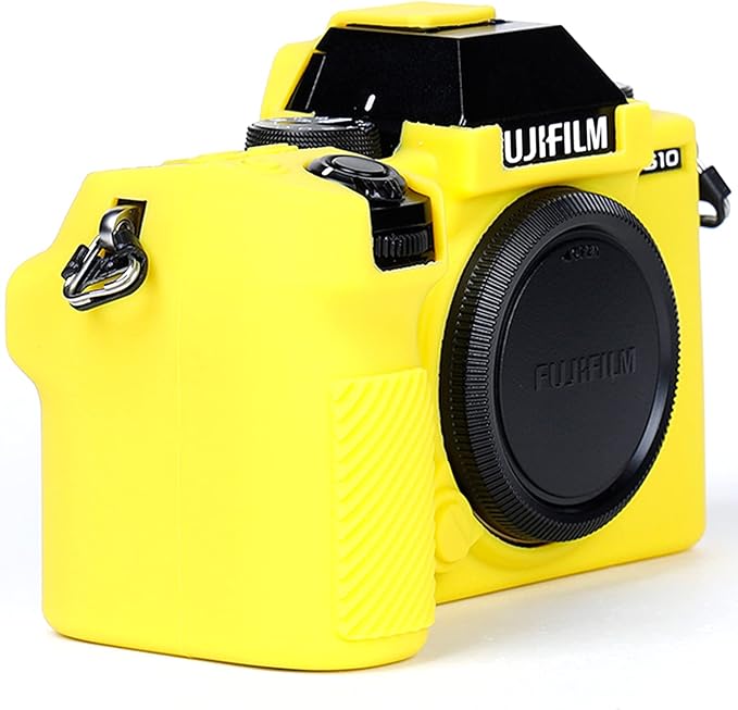 Professional Secure Silicone Camera Cases Bag Housing Rubber Body Skin for Fujifilm X-S10 Mirrorless Camera Fuji XS10 Protective Case (Yellow)