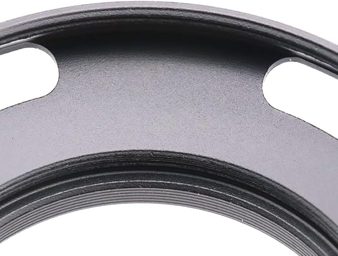 40.5mm Hollow Lens Hood 40.5mm Screw in Curved Vented Lens Hood 40.5mm Metal Lens Hood for 40.5mm Lens Hood Wide(Black)