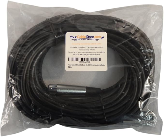 Your Cable Store 50 Foot XLR 3 Pin Microphone Cable