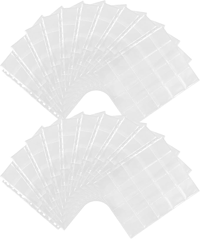 Sewroro 30pcs Acid-Free Film Negative Sleeves Binder Pages 7 Horizontal Strips for Archival Storage and Organization of 135 Format Negatives, Protective Film Storage Bags for Photographers