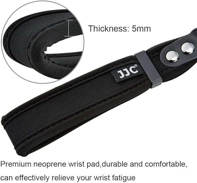 JJC Soft Camera Hand Strap Wrist Strap for Canon Rebel T7 T6 T8i SL3 90D EOS R R10 RP M50 M6 Nikon D3500 D750 Z5 Z6 Z7 Z8 Z50 Z30 Zf Sony ZV-E1 A6000 A6100 A6400 A6700 A7 A7S Fuji X-T5 X-T4 X-T30 X-E4