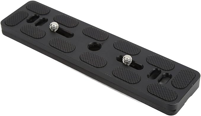 Quick Release Plate with 1/4 Inch Screw and D Ring, Arca Swiss Standard QR Plate for Camera Tripod Ball Head, Aluminum Alloy with Anti - Slip Rubber Pads (150mm)