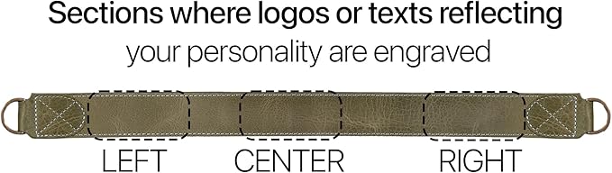 MegaGear Personalized Genuine Leather Camera Strap Custom Engraved DSLR & SLR Shoulder/Neck Strap