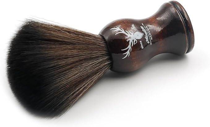Small Vinyl Record Cleaner with Wooden Handle - Vinyl Record Brush for Anti-Static Cleaning Accessories (Brown Deer)