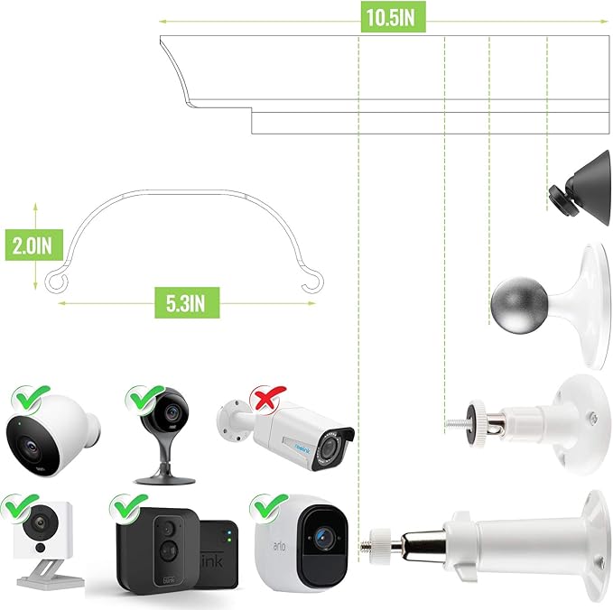 2 Pack Universal Sun Rain Shade Camera Cover Shield,Protective Roof for Outdoor Dome, Bullet Cameras,for Blink,Eufy,Arlo,WyzeCam,Nest,Ring,SimpliSafe,Kasa,Aluminum Alloy Material-Black
