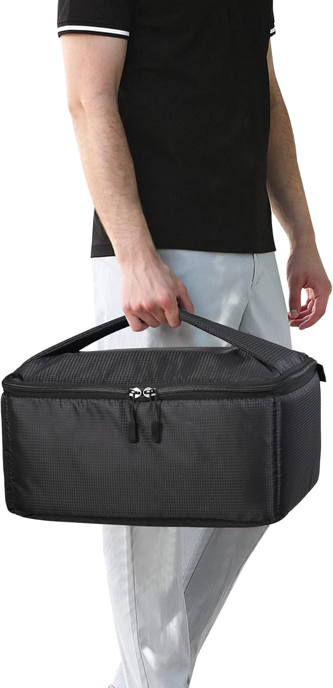 Waterproof Camera Case Bag Insert Partition PaddedAnti-shock Lens Pouch for SLR SLR Canon Nikon Sony Camera Lens and Accessories (Black)