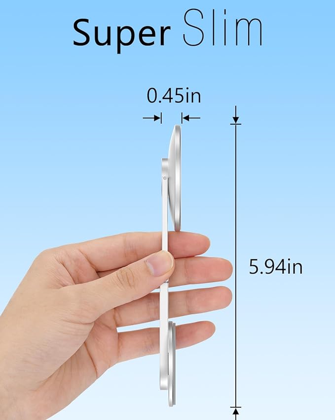Magnetic Phone Holder for Laptop, MagSafe Laptop Phone Mount with Wirelesss Charger for iPhone 17/16/15/14/13/12, Magnetic Phone Mount for Tesla Model 3 Model Y/X/S (Silver)