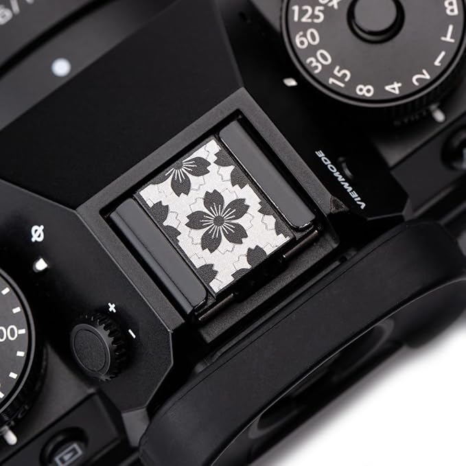 Camera Metal Hot Shoe Cover Shutter Buttons Protector for Fuji X100VI X100V X-T4 X-T3 XPRO3 XPRO2 for ZF Z5 Z6 Z6II (Black-Hot Shoe Cover)