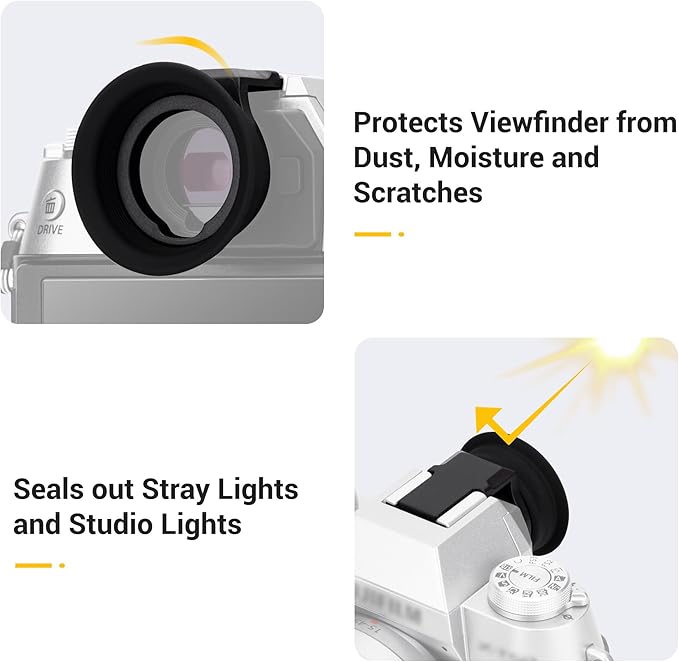 JJC Soft Rubber Eyecup Eyepiece for Fuji Fujifilm X-T50 XT50 Mirrorless Camera, X-T50 XT50 Eye Cup Viewfinder Cover, Not Affect The Use of LCD Screen, Comfortable Eyeglass Wearers