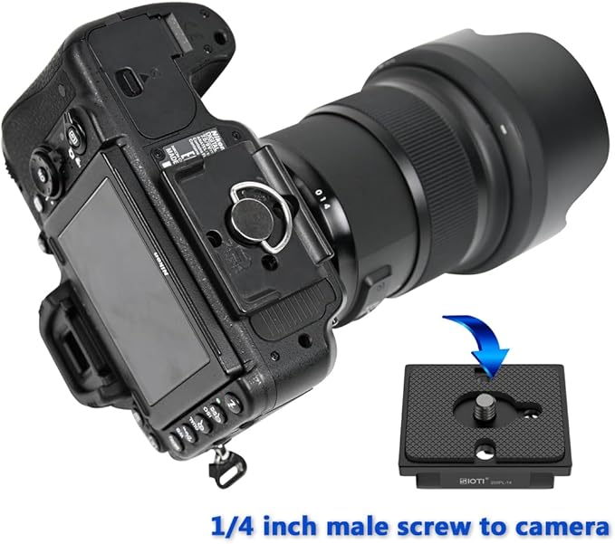 SIOTI 200PL-14 Quick Release Plate to RC/RC2/XPRO, 200PL-14 QR, Compatible for Manfr0tt0 Tripods Head with RC/RC2/XPRO Rapid Connect System