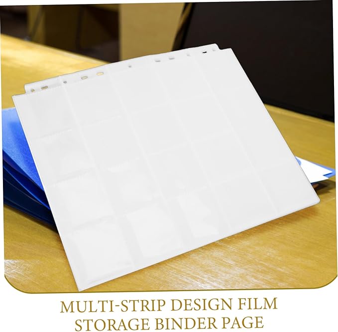 30pcs Film Negative Holder Binder Pages Acid Storage Sleeves for Safe Film Negative Organization for Photographers and Hobbyists