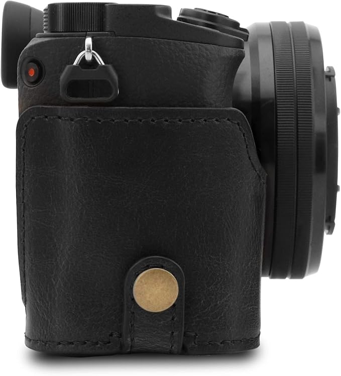MegaGear MG1651 Ever Ready Leather Camera Case Compatible with Sony Alpha A6400 (16-50mm) - Black