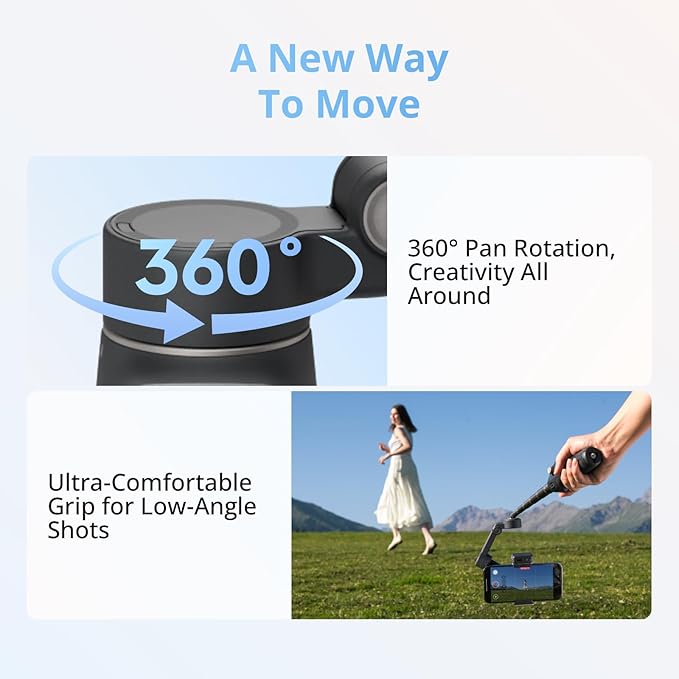 DJI Osmo Mobile 8 Advanced Tracking Combo Gimbal Stabilizer for Phone, AI Native Tracking with Audio & Lighting, 360° Pan Rotation, Built-in Extension Rod & Tripod, 10h Battery, Extension Rod