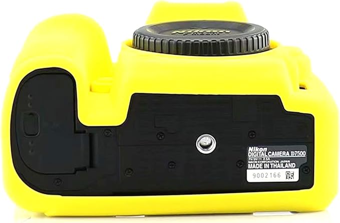 Professional Secure Silicone Camera Cases Bag Housing Rubber Body Skin for Nikon D7500 Digital SLR Camera (Yellow)