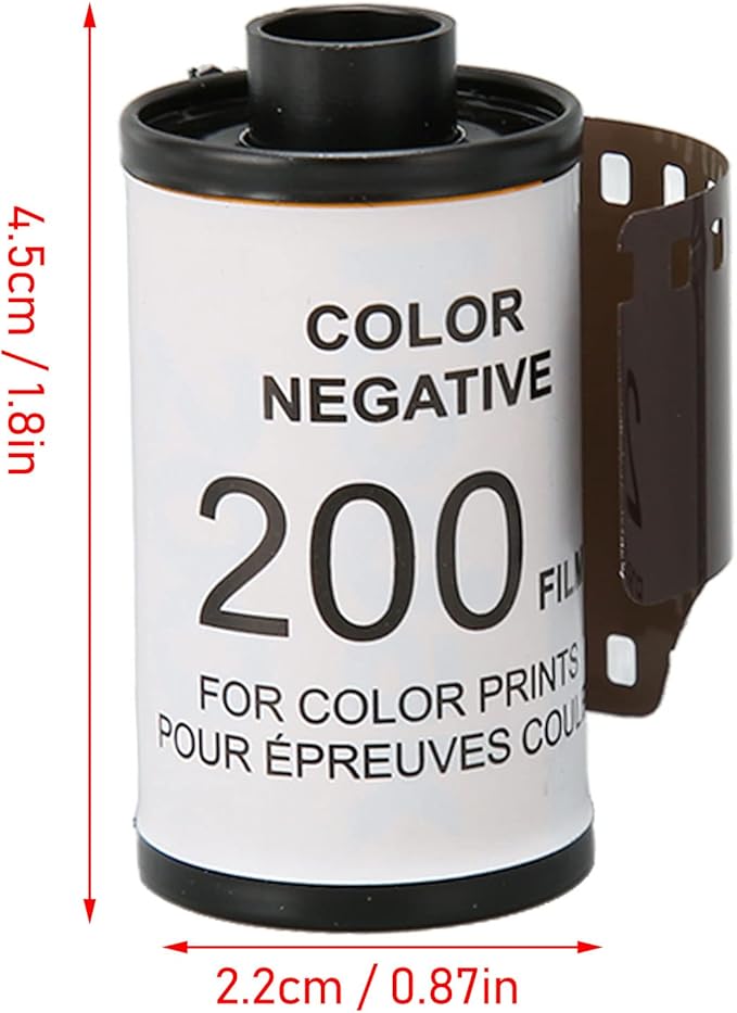2 Roll 35mm Camera Color Film, ISO 200 HD Vintage Color Negative Film, Fine Grain High Resolution 35mm Film Roll for 135 Cameras with Storage Cases