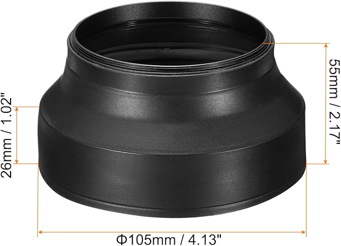 PATIKIL 77mm Camera Lens Hood, Rubber Collapsible Lens Protector Anti-Reflection Blocks Excess Sunlight Enhance Camera Photography for Nikon, for Fujifilm, for Pentax, for Leica