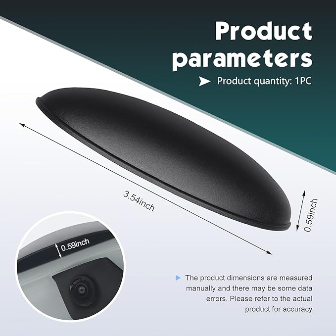 Car Rear View Camera Cover, Waterproof Anti-Rain Shield for Unobstructed View, ABS Wider Anti-Glare Reversing Cam Protector, Self-Adhesive Backup Lens Guard for Cars (Black)