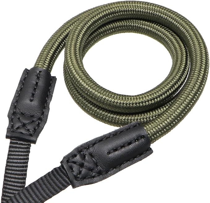 HITHUT Quick Release Camera Neck Strap Shoulder Strap Belt for Mirrorless Digital Cameras Climbing Rope with Quick Release QD Loops Connector with O-Ring Adjustable Length 30-53inch Green