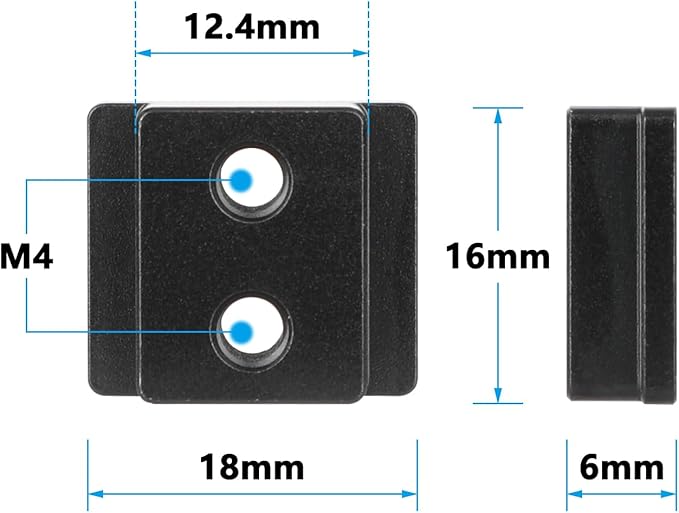 CAMVATE Replacement Cold Shoe Mount Adapter for Camera Cage (2-Pack) - 3535