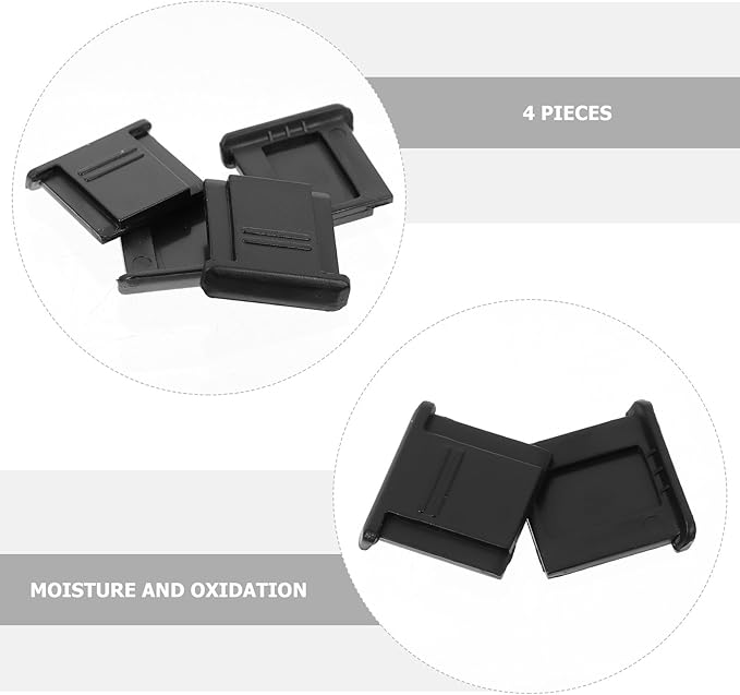 NOLITOY 4Pcs Camera Hot Shoe Mount Caps Plastic Protector Covers for DSLR Cameras Photography Accessory Compatible with Hot Shoe Flash and Tripod Use