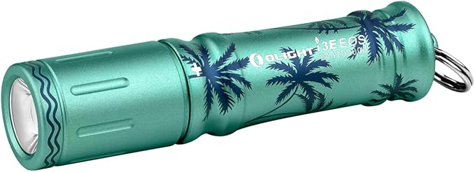 OLIGHT i3E EOS PMMA TIR Lens AAA EDC Flashlight 90 Lumens Compact Keychain Flash Light for Night, Camping (Summer Palm)