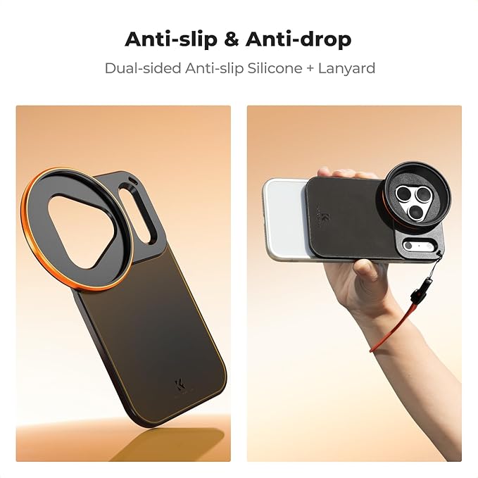 K&F CONCEPT Double-Sided Magnetic Lens Filter Mount Adapter, Compatible with iPhone 17 Pro Max and 58mm Threaded Filters, iPhone Filter Mount (Filter Not Included)