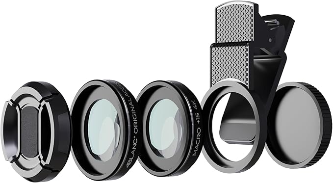 4BLANC® External Macro 20x Video Lens Kit with Mount for Any Smartphone