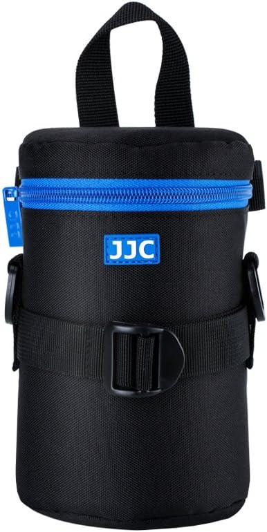 JJC Deluxe Lens Case Pouch for Canon EF 75-300mm f4.5-5.6/EF 24-105mm f4L/EF 16-35mm F4L/RF 75-300mm f4-5.6,Nikon AF-S 24-70mm f2.8/16-35mm f4G/70-300mm f4.5-6.3G & More Lens below 3.15" x 6.1"(D x L)