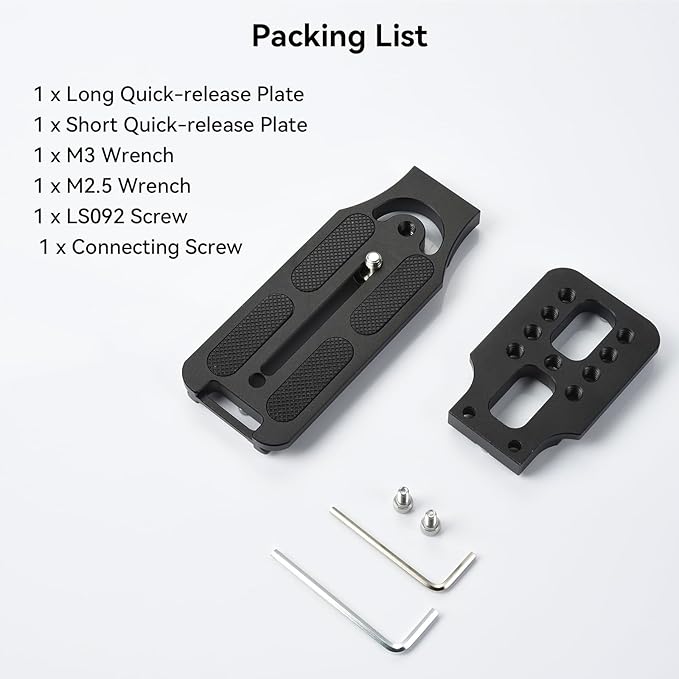 UTEBIT Camera L Bracket with 1/4'' Screw,Folding Brackets Vertical Horizontal Switching, Camera Bracket Mount with 4 Non-Slip Rubber Pads for DJI Osmo Pocket 3,for Sony a7riii a7rii A7S a6000 a6300