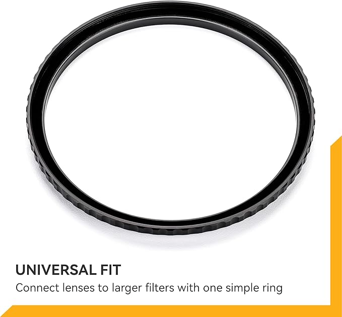 NiSi - Brass Pro 40.5mm to 46mm Step-Up Ring - Threaded Stepping Adapter Ring, 40.5mm Male Lens Attachment 46mm Female Filter and Accessory Thread, Matte Black Finish, Prevent Reflections, Brass Alloy