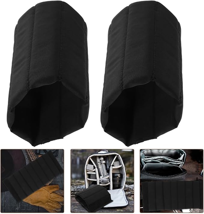 Cabilock Camera Bag Insert Dividers, 2pcs Shockproof Padded Dividers for Photography Accessories, Adjustable Camera Bag Organizer Inserts for Reflex and Mirrorless, Black
