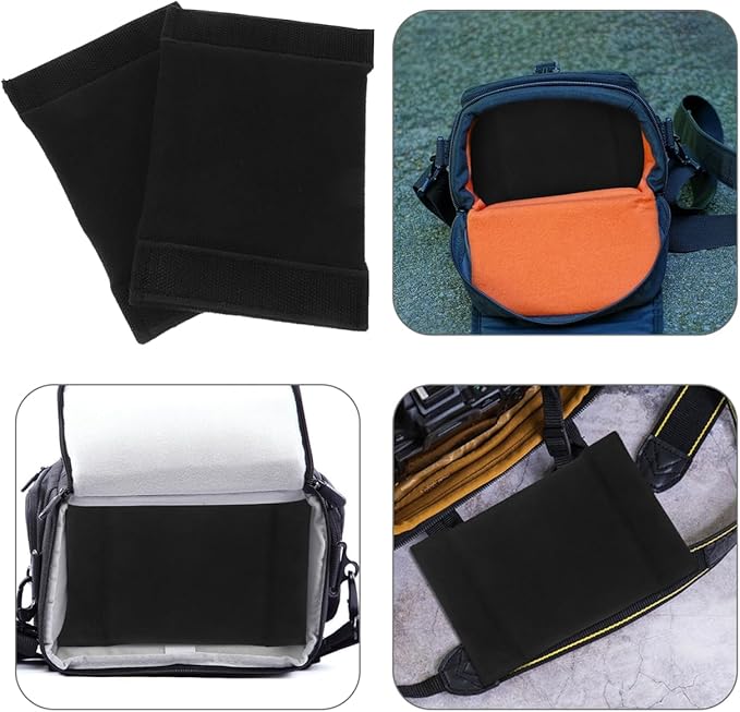 KICHOUSE Camera Bag Insert Divider Padded Organizer for Dslr Mirrorless Cameras Lens Compartments Protective Modular Camera Bag Partition 5.51X3.77X0.55In Travel Photography Accessory