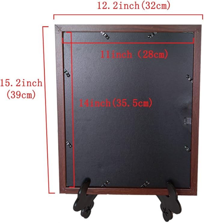 Artliving Black 14.5" Tall Wood-like Plastic Easels Display Stands Large Picture Frame Stand Holder-Set of 2