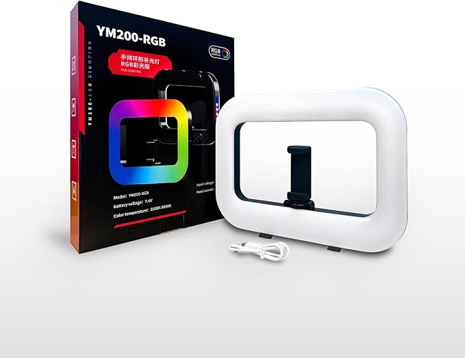 Handheld Ring Light – 3 Color Temperatures, Rechargeable Fill Light for Phone & Camera, YouTube TikTok Video Recording, Makeup Lighting