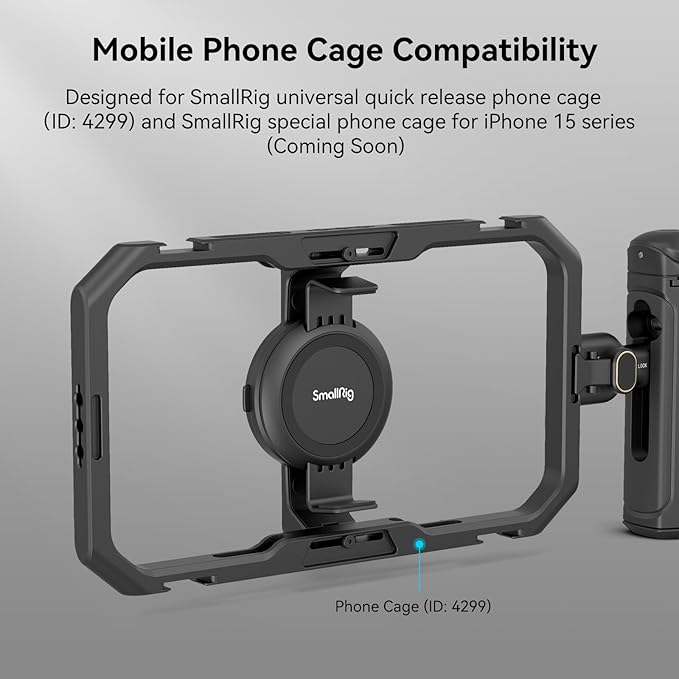 SmallRig Side Handle Quick Release Adaptor, Suitable for Quick Release Phone Cage Series, Compatible with All SmallRig Mobile Phone Side Handles - 4404