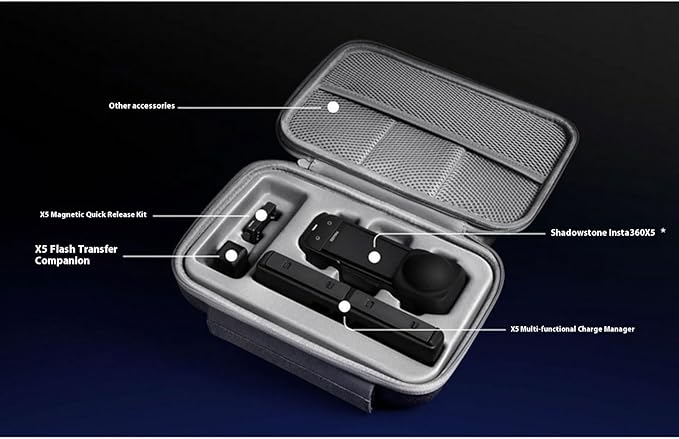 Ywmsfl Compact Storage Storage Case for Action Camera and Charging Tool Battery Organization with Scratch Design Snow Cloth Camera Case for Cameras