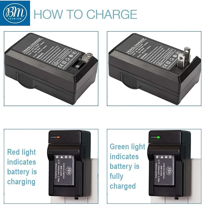 BM Premium LB-012 Battery and Battery Charger for Kodak KLIC-7006, PIXPRO FZ55, FZ55-BK, FZ53 Cameras