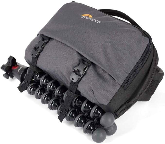 Lowepro Trekker Lite SLX 120, Compact Camera Backpack with Tablet Pocket, Camera Bag for Full Frame Mirrorless, Tripod Attachment, Water Bottle Holder, Grey