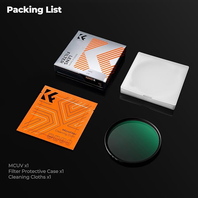 K&F CONCEPT 95mm MCUV Lens Protection Filter 18 Multi-Coated Camera Lens UV Filter Ultra Slim with Cleaning Cloth (K-Series)