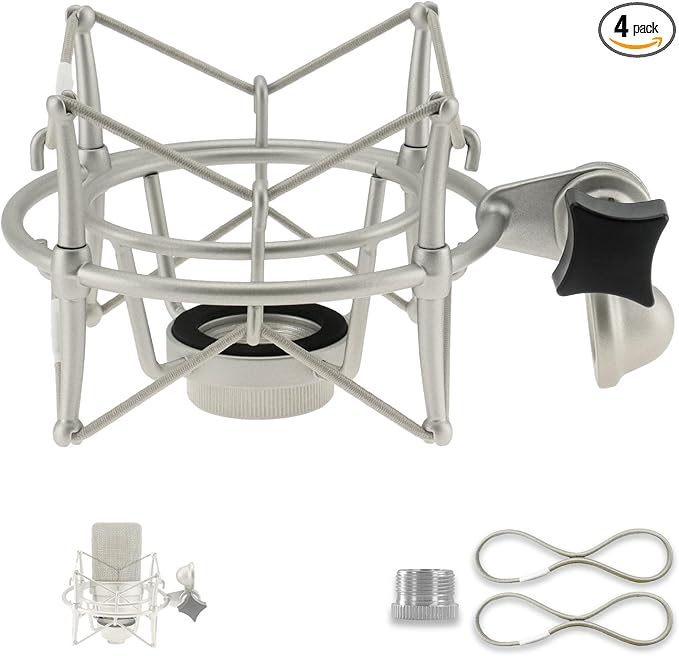 Microphone Shock Mount – Compatible with Neumann TLM 103, TLM 102, M147, M149 & More, Anti-Vibration Isolation for Studio & Broadcast