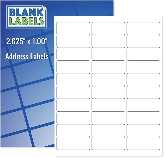 Easy Peeling Printable Address Shipping Labels, 1" x2 5/8" | Customizable Sticker | White | 4500 Blank Mailing and Shipping Labels | Inkjet and Laser Printer Guaranteed | Blank Labels