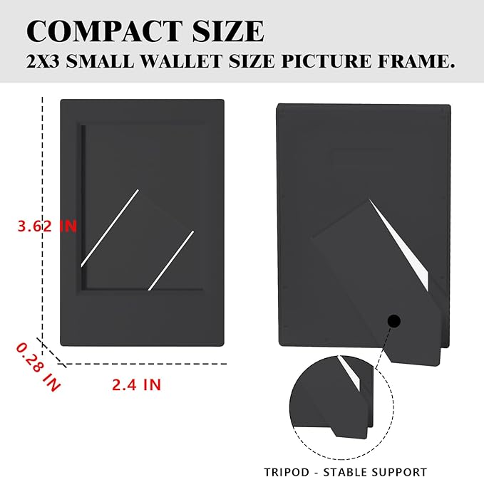 CAIYOULE Mini Photo Frame for Instax Mini 12/11/EVO/SE/8/7+/99 3 inch instant mini Film-Classic for Polaroid 2.15x3.4 inch Picture Frame-Black (10 Pack)