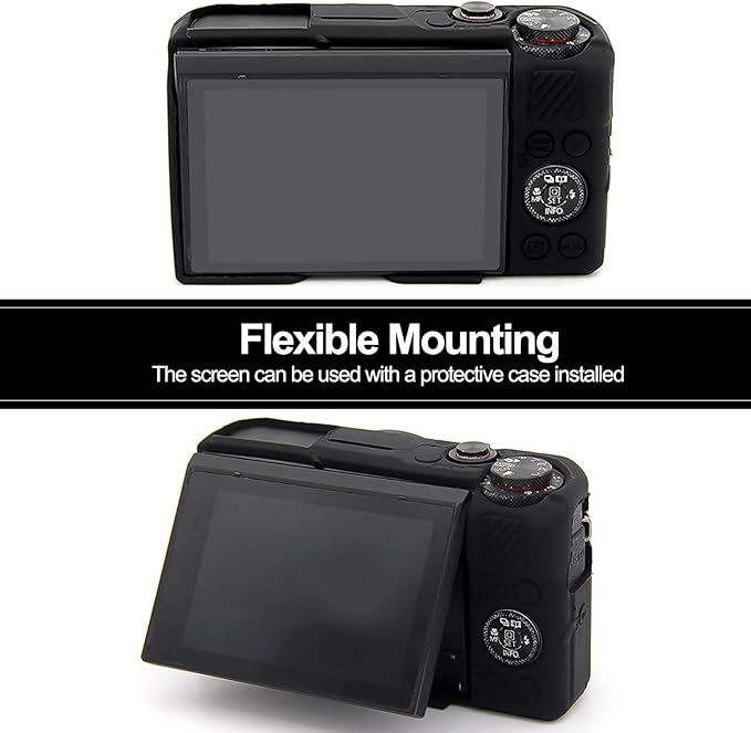 Easy Hood G7X Mark II Case G7X Camera Silicone Case, Soft Silicone Protective Cover for Canon Powershot G7X Mark II DSLR Camera (Black)