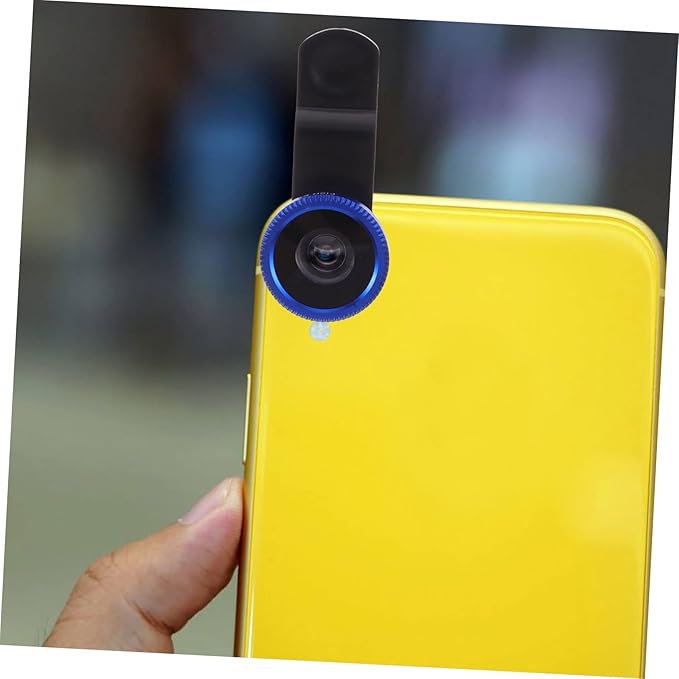 POPETPOP 3-in-1 Clip-On Phone Lens Set Fisheye Wide Angle Macro Mobile Camera Lens for Smartphones Compatible and Portable Clip Design for Photography Enthusiasts